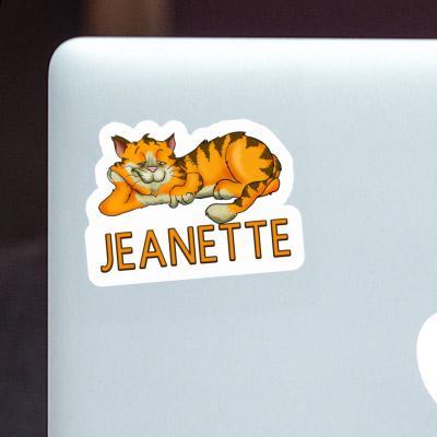 Sticker Jeanette Chilling Cat Gift package Image