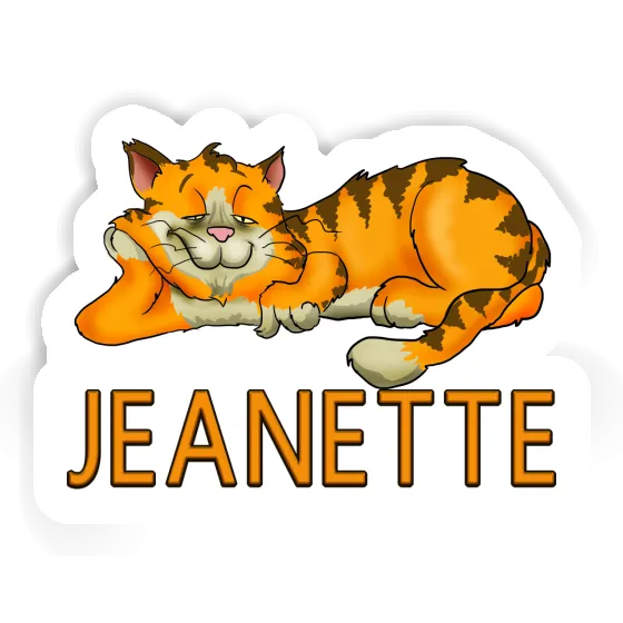 Sticker Jeanette Chilling Cat Notebook Image