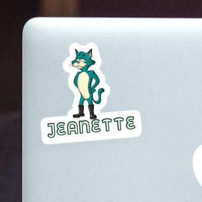 Chat Autocollant Jeanette Laptop Image