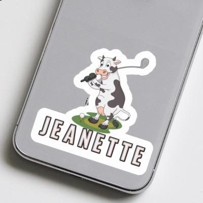 Jeanette Sticker Golf Cow Notebook Image