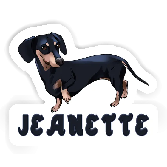 Sticker Jeanette Dachshund Laptop Image