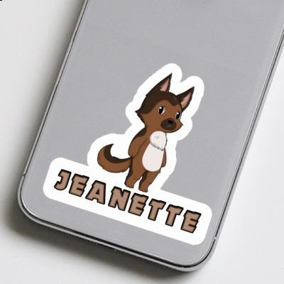 German Sheperd Sticker Jeanette Laptop Image