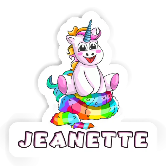 Jeanette Sticker Baby Unicorn Laptop Image