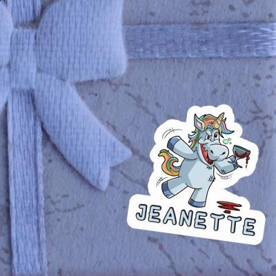 Sticker Jeanette Unicorn Notebook Image