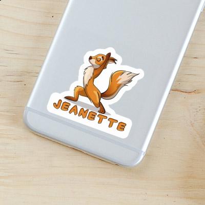 Sticker Jeanette Yoga Squirrel Notebook Image