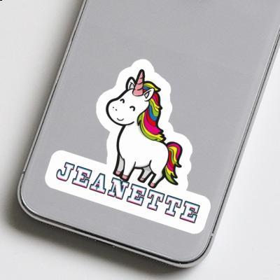 Sticker Jeanette Unicorn Laptop Image