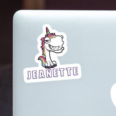 Unicorn Sticker Jeanette Laptop Image