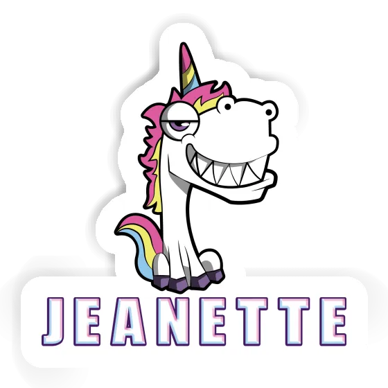 Unicorn Sticker Jeanette Laptop Image