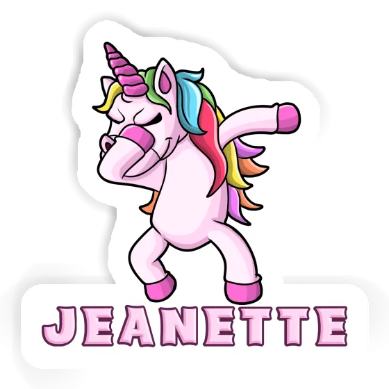 Dabbing Unicorn Sticker Jeanette Laptop Image