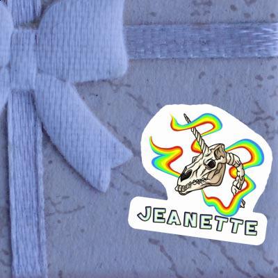 Sticker Unicorn Skull Jeanette Image