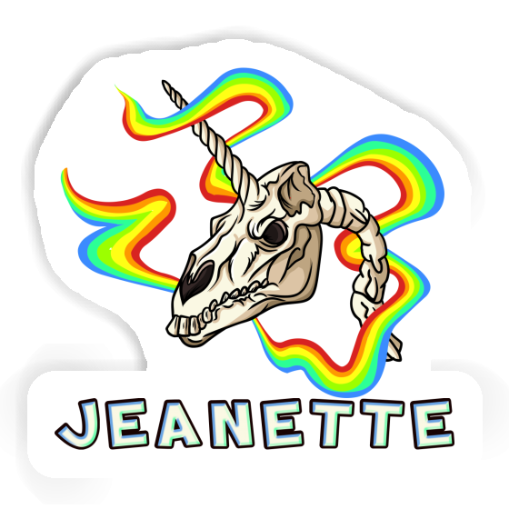 Sticker Unicorn Skull Jeanette Laptop Image