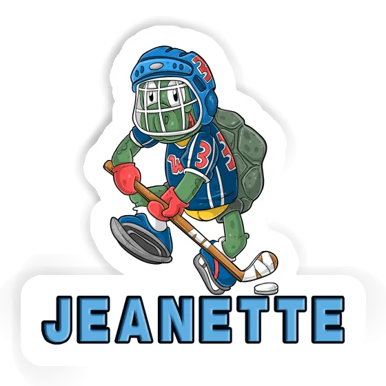 Ice-Hockey Player Sticker Jeanette Notebook Image