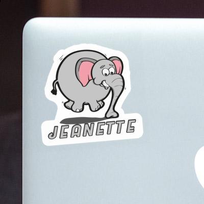 Jeanette Sticker Jumping Elephant Image