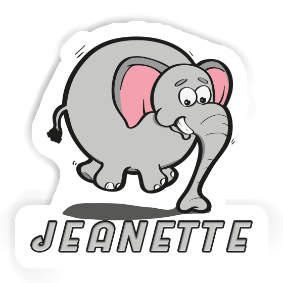 Jeanette Sticker Jumping Elephant Laptop Image