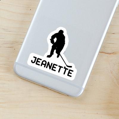 Eishockeyspieler Aufkleber Jeanette Laptop Image