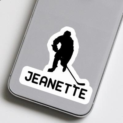 Hockey Player Sticker Jeanette Notebook Image