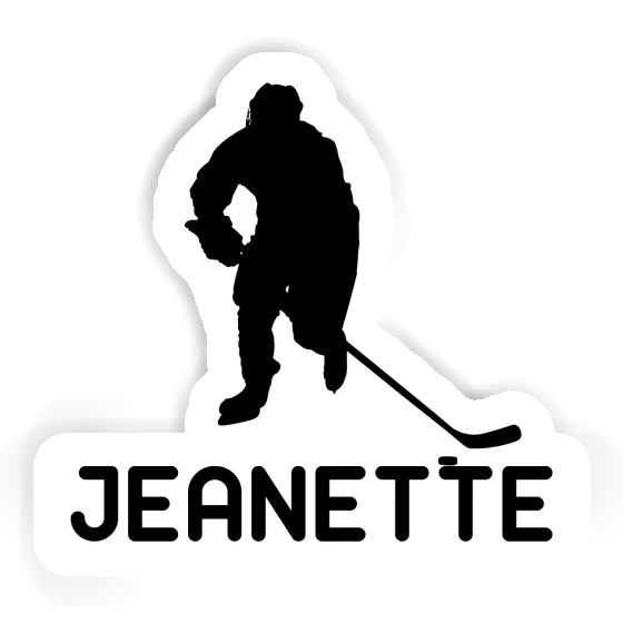 Hockey Player Sticker Jeanette Image