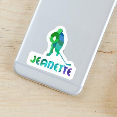 Sticker Jeanette Hockey Player Laptop Image