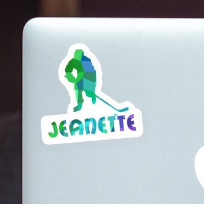 Jeanette Sticker Eishockeyspieler Laptop Image