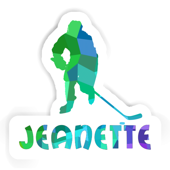 Sticker Jeanette Hockey Player Gift package Image