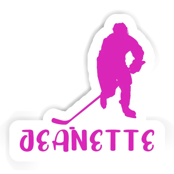 Sticker Hockey Player Jeanette Laptop Image