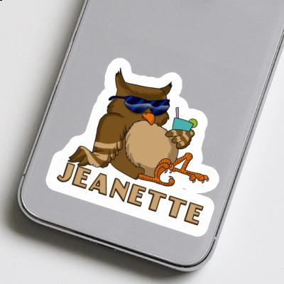 Sticker Jeanette Cool Owl Laptop Image