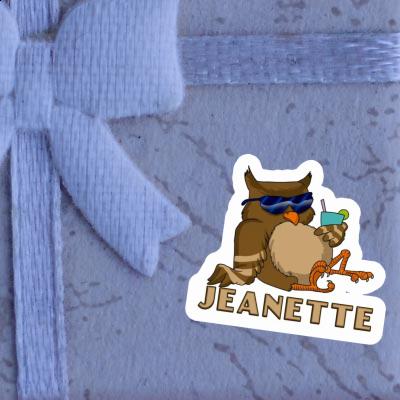 Sticker Jeanette Cool Owl Gift package Image