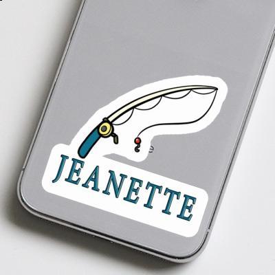 Angelrute Aufkleber Jeanette Notebook Image