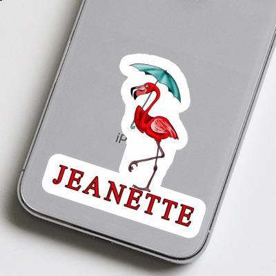 Sticker Jeanette Flamingo Laptop Image