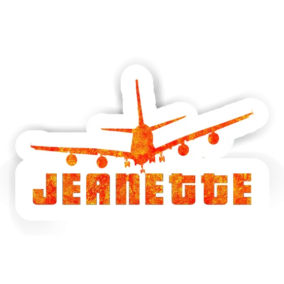 Airplane Sticker Jeanette Laptop Image