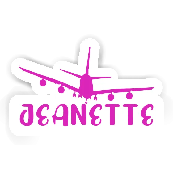 Sticker Airplane Jeanette Laptop Image