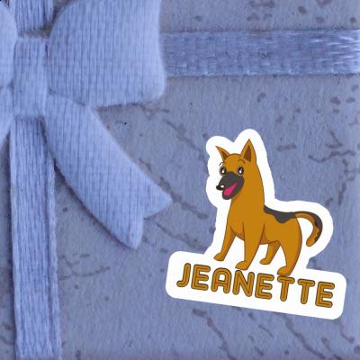 Chien de berger Autocollant Jeanette Image