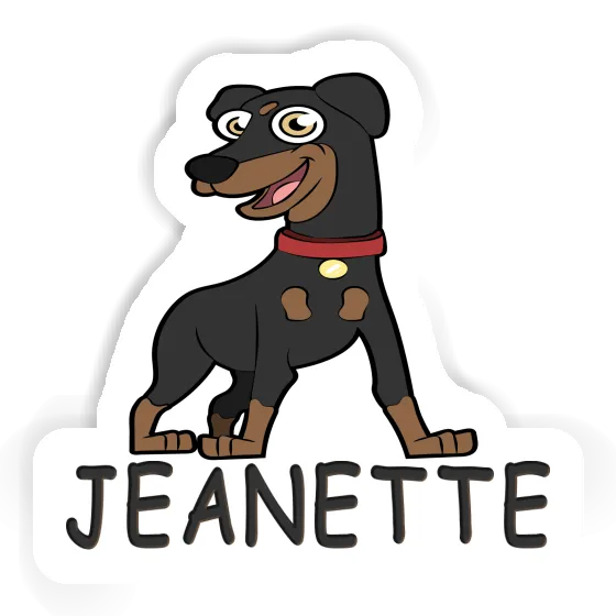 Sticker Jeanette German Pinscher Notebook Image