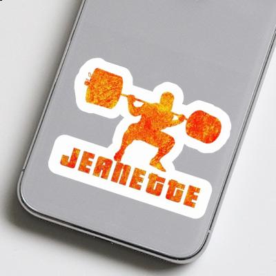 Jeanette Sticker Gewichtheber Laptop Image