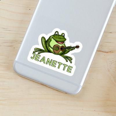 Guitar Frog Sticker Jeanette Laptop Image