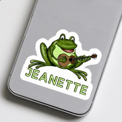 Jeanette Aufkleber Gitarrenfrosch Laptop Image