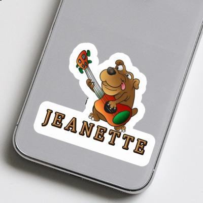 Sticker Jeanette Guitar Dog Notebook Image