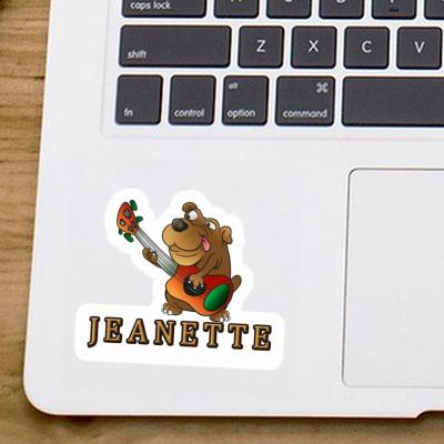 Sticker Jeanette Guitar Dog Image