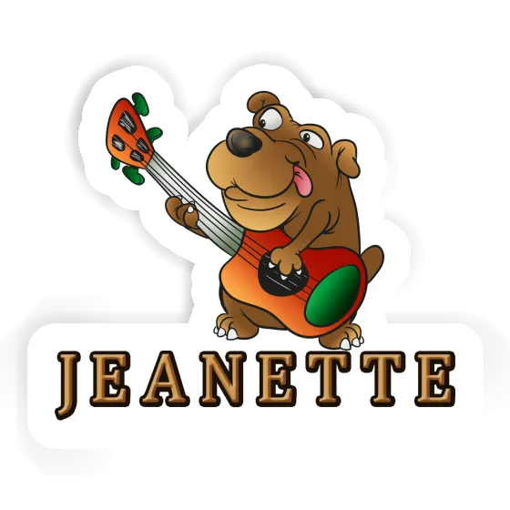 Sticker Jeanette Guitar Dog Gift package Image