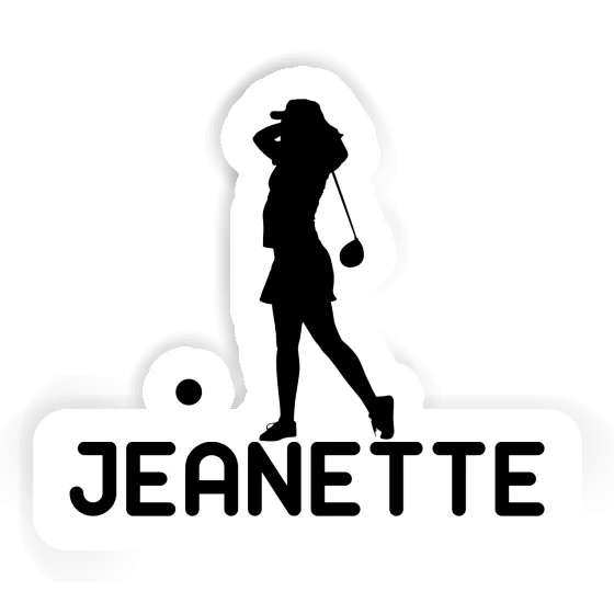 Sticker Golfer Jeanette Laptop Image