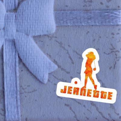 Sticker Jeanette Golfer Notebook Image