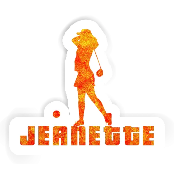 Sticker Jeanette Golfer Laptop Image