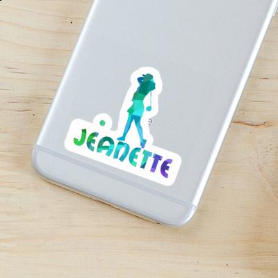 Jeanette Sticker Golfer Notebook Image