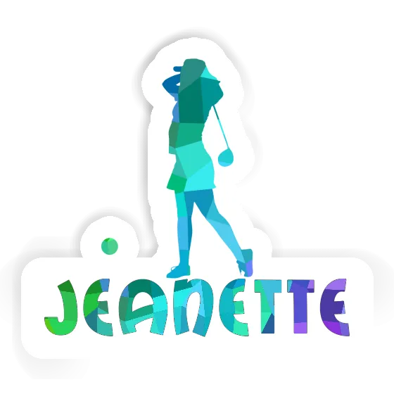 Jeanette Sticker Golfer Laptop Image