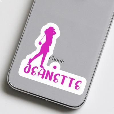 Sticker Jeanette Golfer Laptop Image