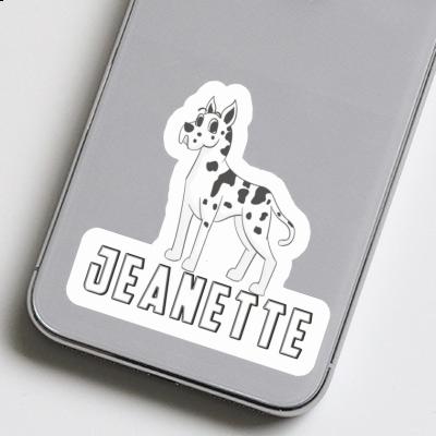 Sticker Great Dane Dog Jeanette Laptop Image