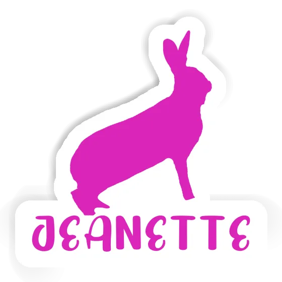 Rabbit Sticker Jeanette Laptop Image