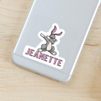 Jeanette Sticker Dabbing Rabbit Image