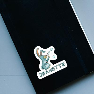 Jeanette Sticker Soap Bubbles Rabbit Image