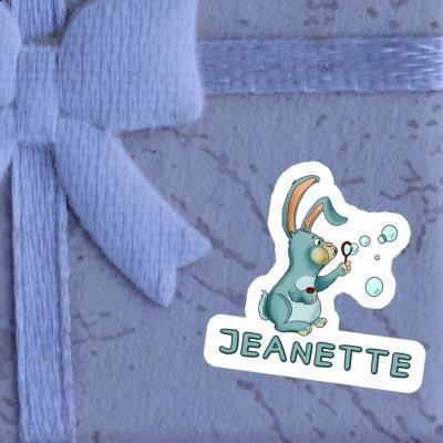 Jeanette Sticker Soap Bubbles Rabbit Laptop Image